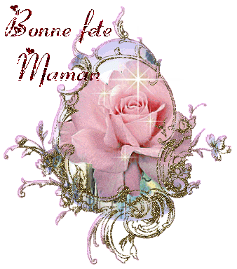 Gif animé bonne fête maman rose rose